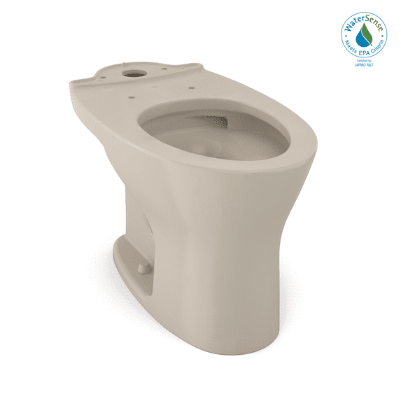 TOTO® Drake® Dual Flush Elongated Universal Height Toilet Bowl with CEFIONTECT®, Bone - CT746CUFG#03