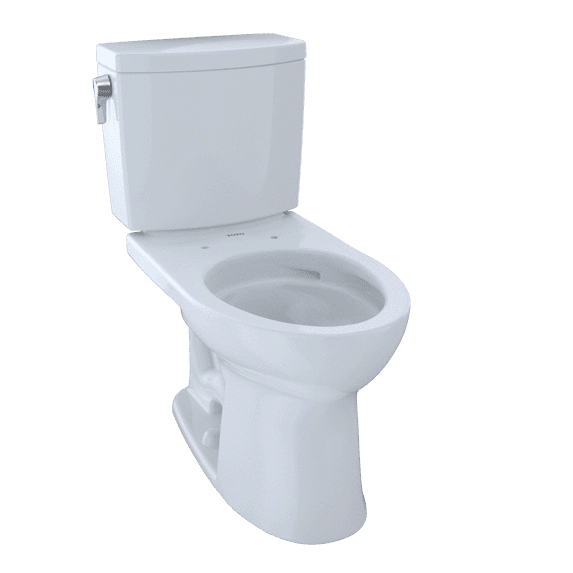 TOTO® Drake® II 1G® Two-Piece Elongated 1.0 GPF Universal Height Toilet with CEFIONTECT, Cotton White - CST454CUFG#01