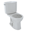 thumbnail image 1 of TOTO® Drake® II Two-Piece Round 1.28 GPF Universal Height Toilet with CEFIONTECT, Colonial White - CST453CEFG#11, 1 of 5