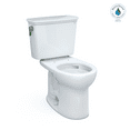 thumbnail image 1 of TOTO® Drake® Transitional Two-Piece Round 1.28 GPF Universal Height TORNADO FLUSH® Toilet with CEFIONTECT®, Cotton White - CST785CEFG#01, 1 of 5