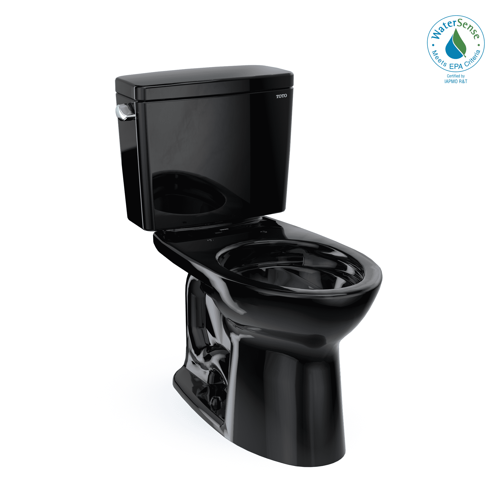 TOTO® Drake® TwoPiece Elongated 1.28 GPF TORNADO FLUSH® Toilet, Ebony