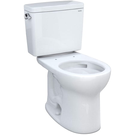 TOTO® Drake® Two-Piece Round 1.28 GPF Universal Height TORNADO FLUSH® Toilet with CEFIONTECT®, Cotton White - CST775CEFG#01