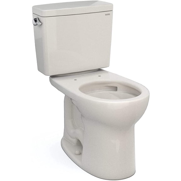 TOTO® Drake® Two-Piece Round 1.28 GPF Universal Height TORNADO FLUSH® Toilet with CEFIONTECT®, Sedona Beige - CST775CEFG#12
