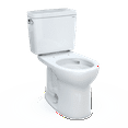 thumbnail image 1 of TOTO® Drake® Two-Piece Round 1.6 GPF Universal Height TORNADO FLUSH® Toilet with CEFIONTECT®, Cotton White - CST775CSFG#01, 1 of 5