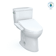 thumbnail image 1 of TOTO® Drake® WASHLET®+ Two-Piece Elongated 1.28 GPF Universal Height TORNADO FLUSH® Toilet with C2 Bidet Seat, Cotton White - MW7763074CEFG#01, 1 of 5