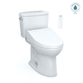 thumbnail image 1 of TOTO® Drake® WASHLET®+ Two-Piece Elongated 1.28 GPF Universal Height TORNADO FLUSH® Toilet with C5 Bidet Seat, Cotton White - MW7763084CEFG#01, 1 of 5