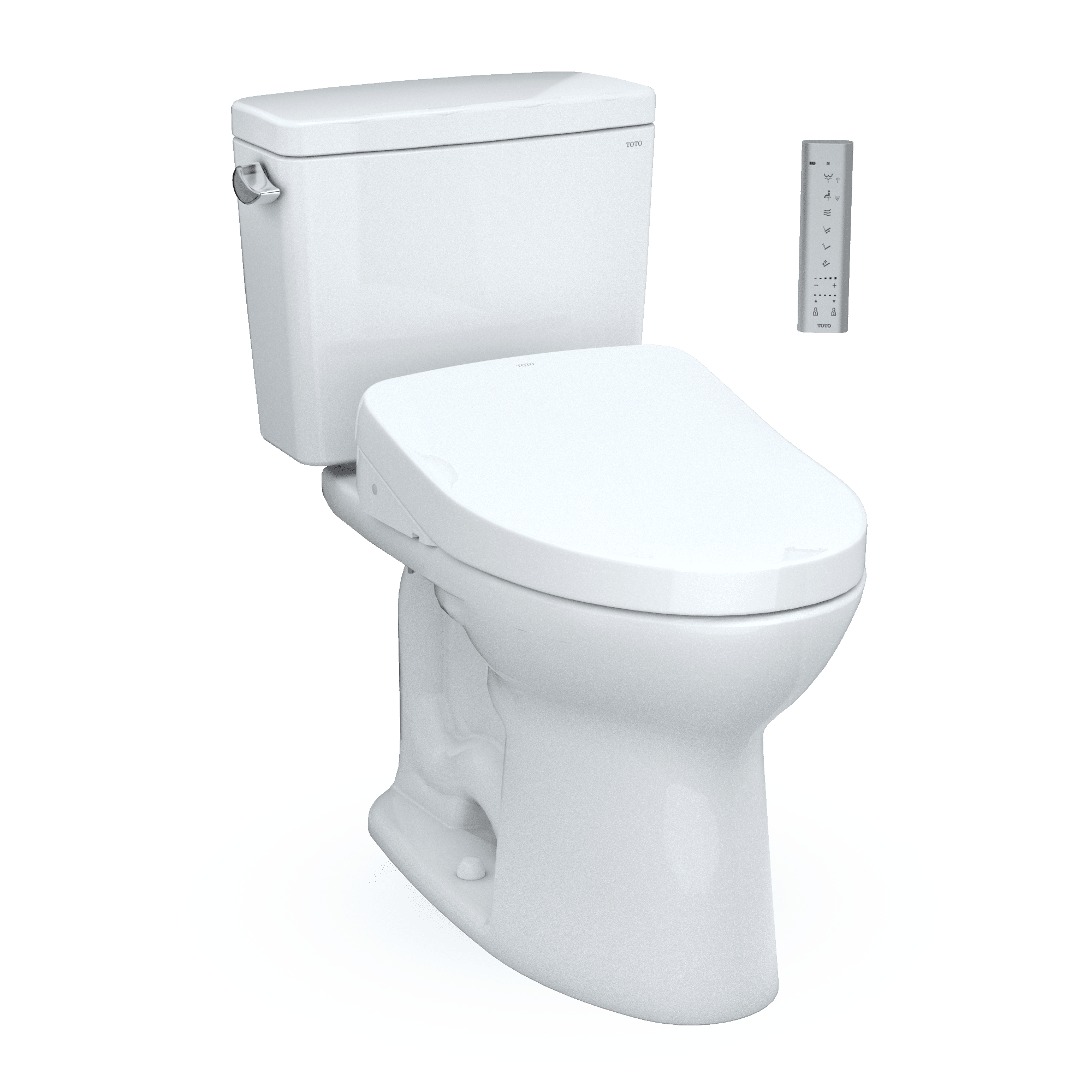 TOTO® Drake® WASHLET®+ TwoPiece Elongated 1.6 GPF TORNADO FLUSH® Toilet with S500e Bidet Seat