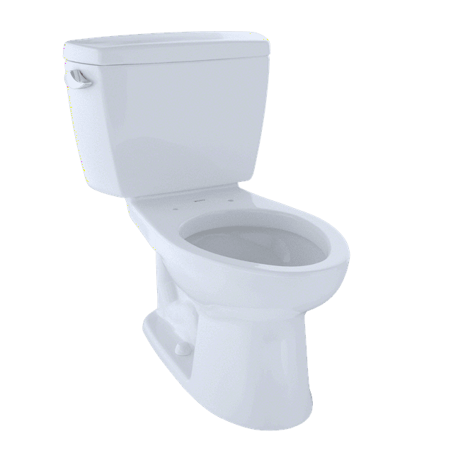 TOTO? Eco Drake? Two-Piece Elongated 1.28 GPF ADA Compliant Toilet, Cotton White - CST744EL#01