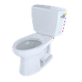 thumbnail image 1 of TOTO® Eco Drake® Two-Piece Elongated 1.28 GPF Toilet with Right-Hand Trip Lever and Bolt Down Tank Lid, Cotton White - CST744ERB#01, 1 of 2