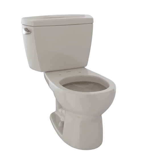TOTO® Eco Drake® Two-Piece Round 1.28 GPF Toilet, Bone - CST743E#03