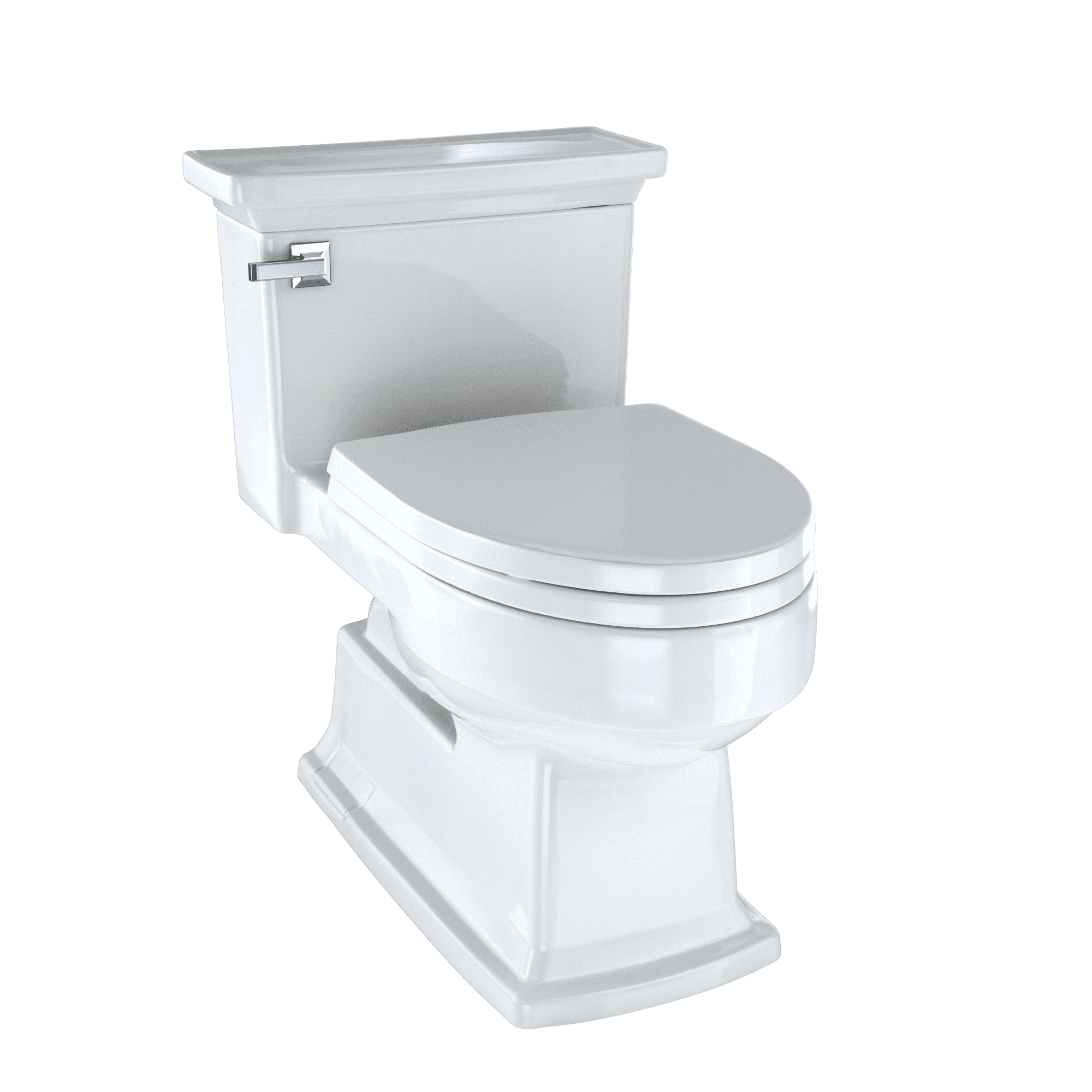 toto TOTO Eco Drake Cotton White Elongated Chair Height 2-piece