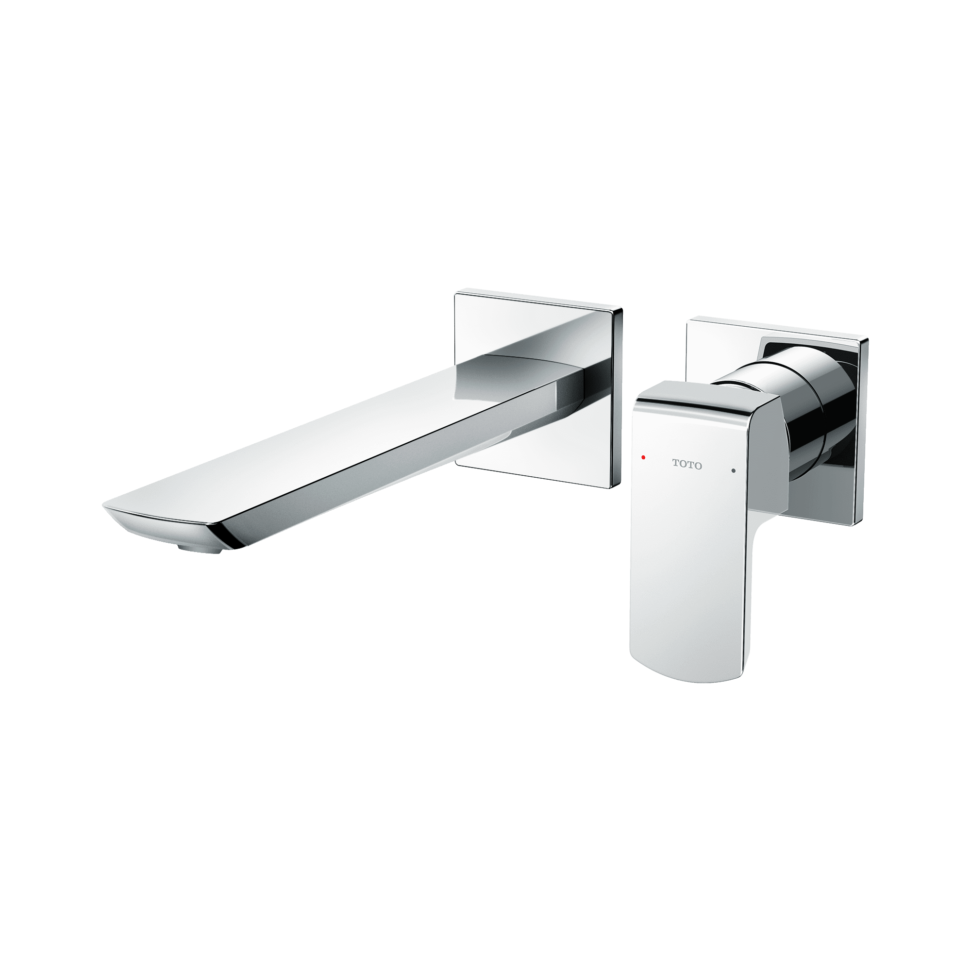Polished Nickel 1.2 GPM Wall-Mounted Modern Bathroom Faucet