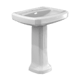 thumbnail image 1 of TOTO® Guinevere® 27-1/8" x 19-7/8" Rectangular Pedestal Bathroom Sink for 8 Inch Center Faucets, Cotton White - LPT970.8#01, 1 of 5