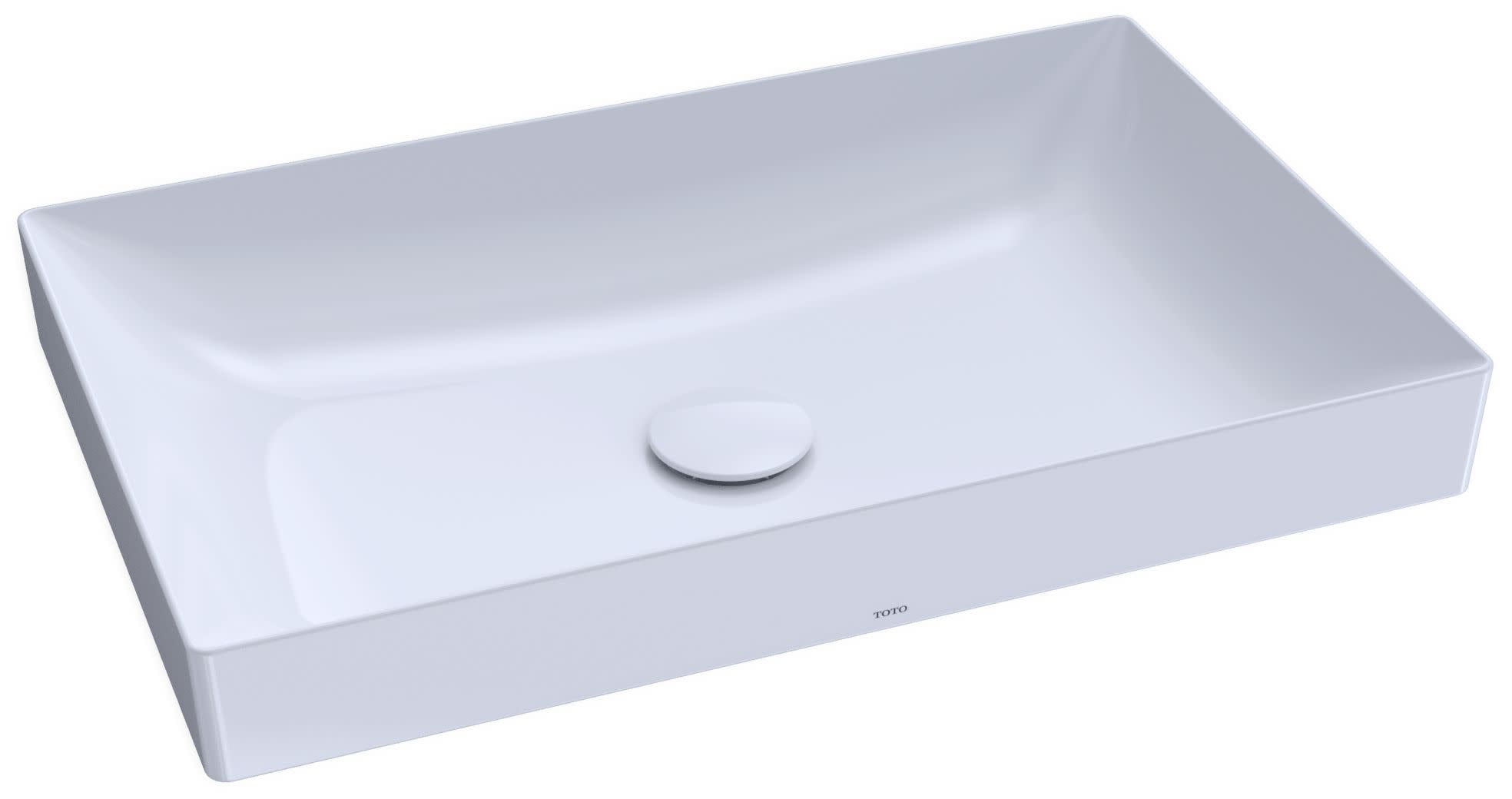 Kiwami White Ceramic Rectangular Vessel Sink with Overflow