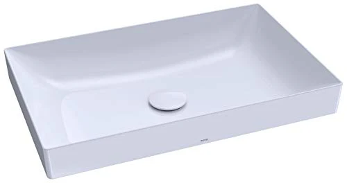 TOTO® Kiwami® Rectangular 23" Vessel Bathroom Sink with CEFIONTECT, Cotton White - LT476GR#01