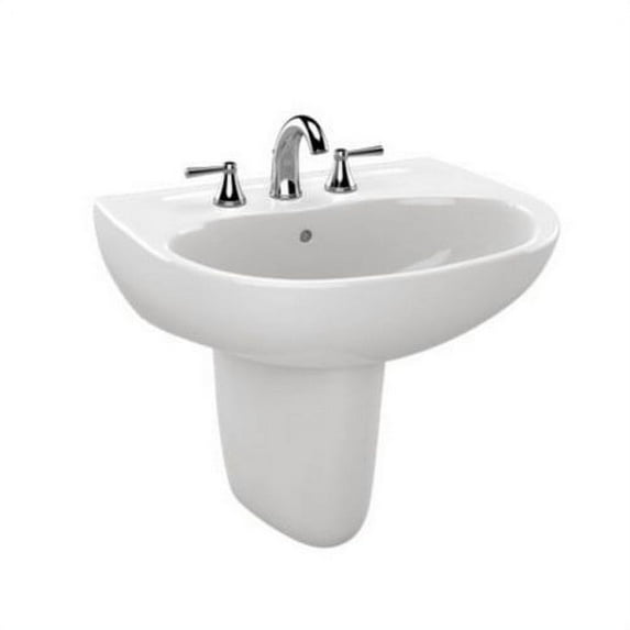 TOTO LHT241G#01 Supreme 22-7/8 x 19-5/8 in. Oval Wall Mount Bathroom Sink in Cotton