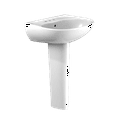 thumbnail image 1 of TOTO® Supreme® Oval Basin Pedestal Bathroom Sink with CEFIONTECT for 4 Inch Center Faucets, Cotton White - LPT241.4G#01, 1 of 5