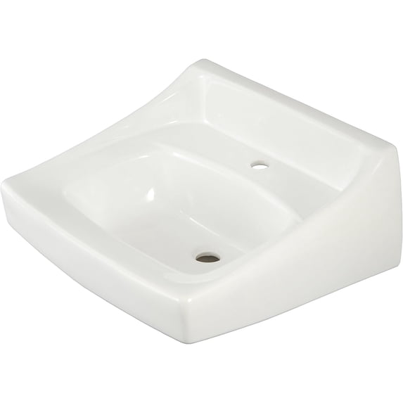 TOTO LT307#01 White Bathroom Sink, Vitreous China, Wall Mount Bowl Size 14-3/4