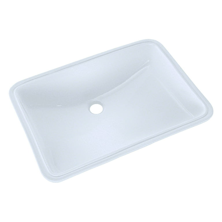 TOTO 21 in. Rectangular Undermount Bathroom Sink with CeFiONtect in Cotton White TOTO 21 in. Rectangular Undermount Bathroom Sink with CeFiONtect in Cotton White