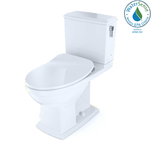 TOTO MS494234CEMFRG#01 Connelly Two-Piece Elongated Dual Flush 1.28 and 0.9 GPF with CeFiONtect and Right Lever