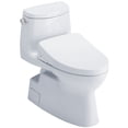 thumbnail image 1 of TOTO MW6143046CEFGA#01 Carlyle II 1.28 GPF One Piece Auto Flush Toilet with S500E Washlet Bidet Seat, 1 of 5