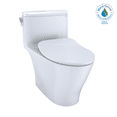 thumbnail image 1 of TOTO® Nexus® One-Piece Elongated 1.28 GPF Universal Height Toilet with CEFIONTECT and SS234 SoftClose Seat, WASHLET+ Ready, Cotton White - MS642234CEFG#01, 1 of 5