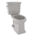 thumbnail image 1 of TOTO® Promenade® II 1G® Two-Piece Elongated 1.0 GPF Universal Height Toilet with CEFIONTECT, Sedona Beige - CST404CUFG#12, 1 of 2