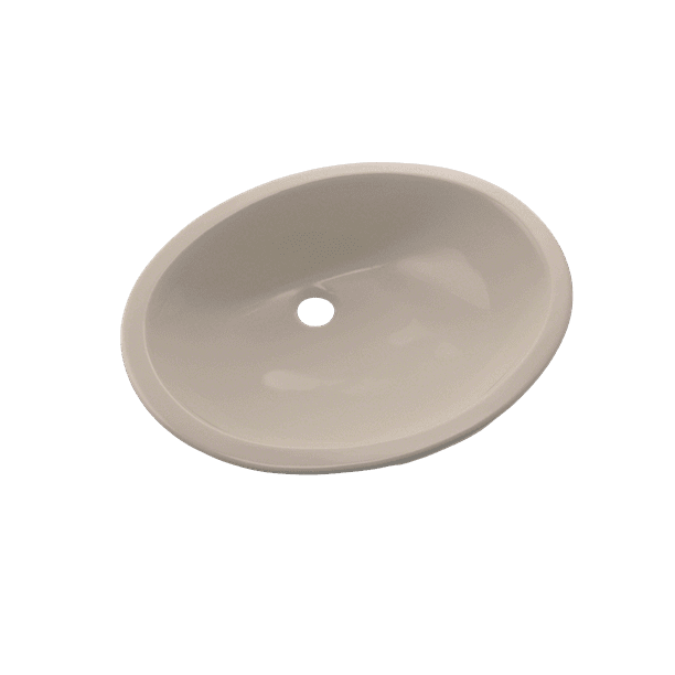 TOTO® Rendezvous® Oval Undermount Bathroom Sink with CEFIONTECT, Bone