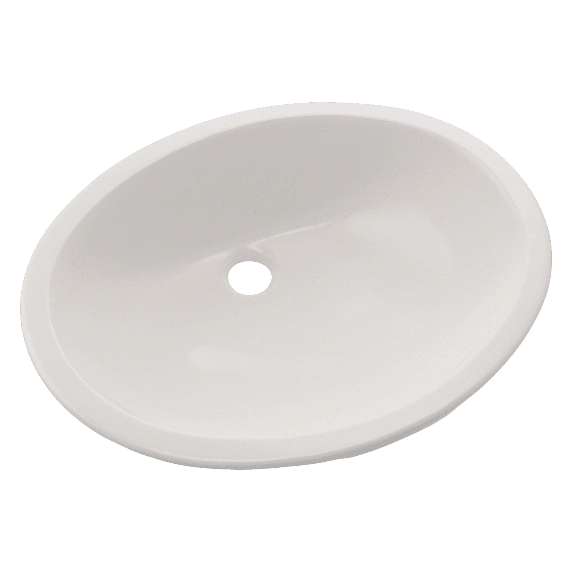 Colonial White Vitreous China Oval Undermount Bathroom Sink