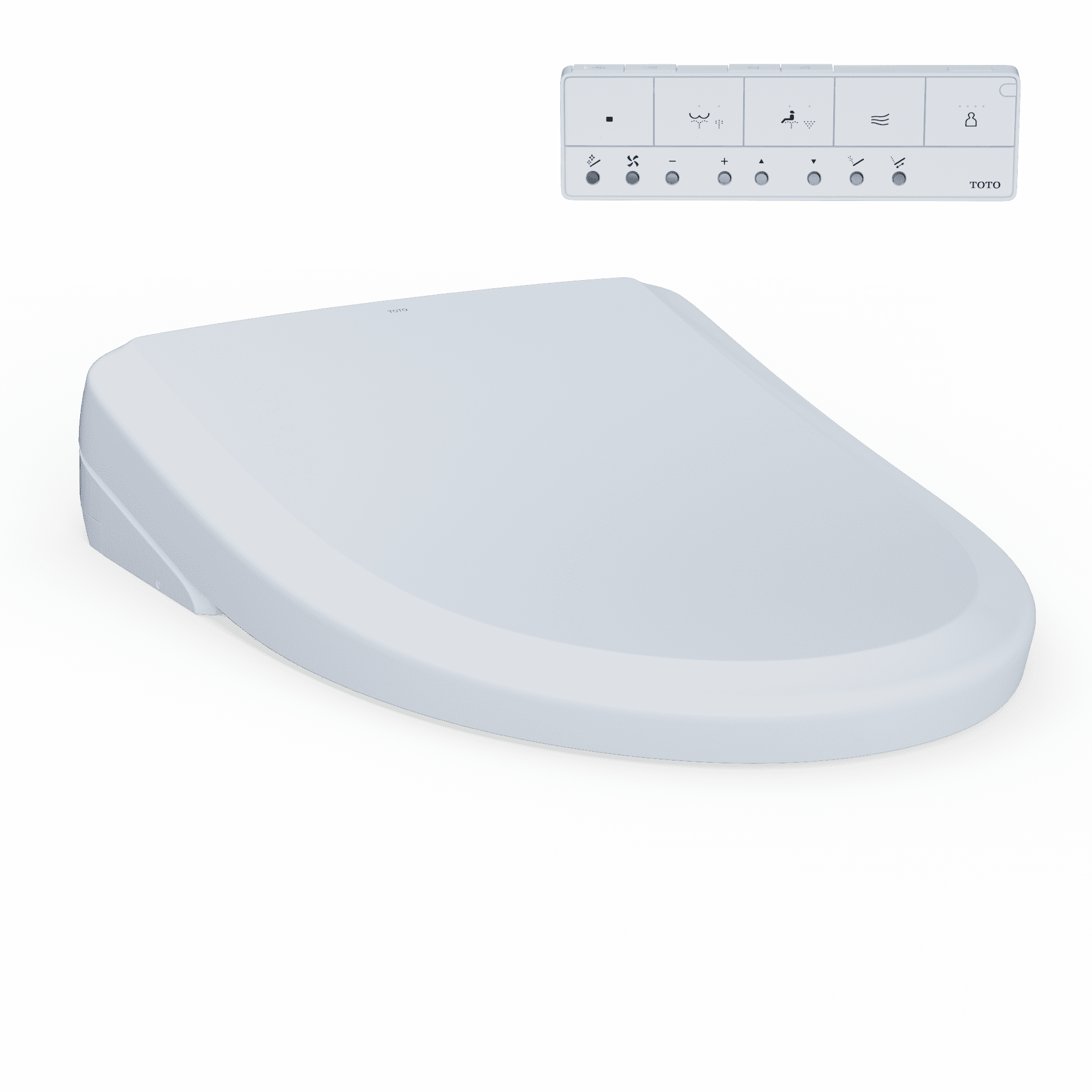 Cotton White Elongated Electronic Bidet Toilet Seat