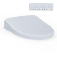 thumbnail image 1 of TOTO® S7 WASHLET®+ Electronic Bidet Toilet Seat with EWATER+® Bowl and Wand Cleaning and Contemporary Lid, Elongated, Cotton White - SW4726AT40#01, 1 of 5