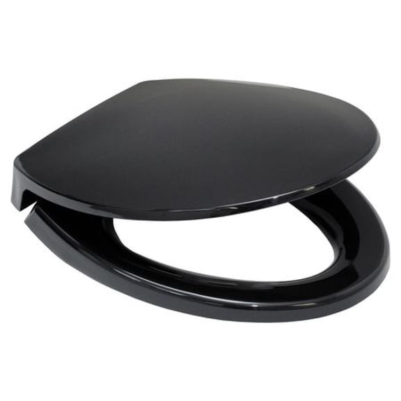 TOTO SS114#51 Toilet Seat, With Cover, polypropylene, Elongated, Black