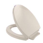 TOTO® SoftClose® Non Slamming, Slow Close Round Toilet Seat and Lid, Bone - SS113#03