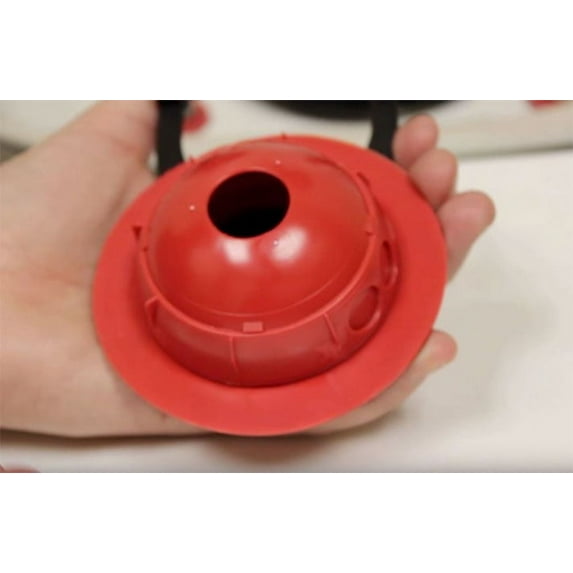 TOTO THU500S Toilet Flapper, Rubber, Red/Black, 3"