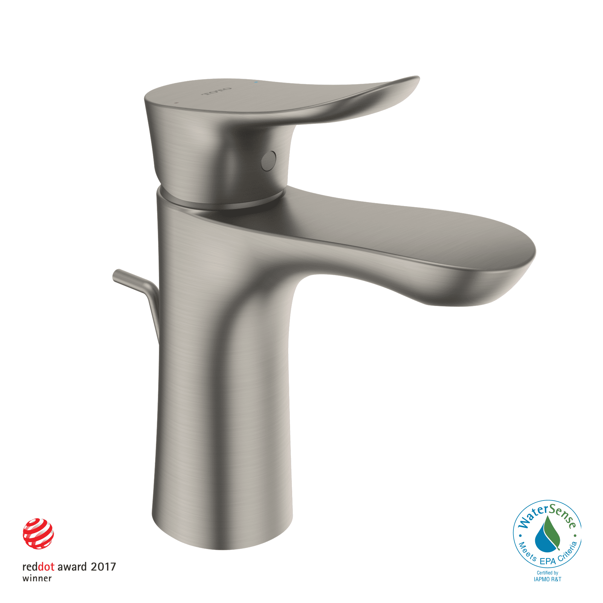 Polished Nickel Single Hole Bathroom Faucet with Drain Assembly