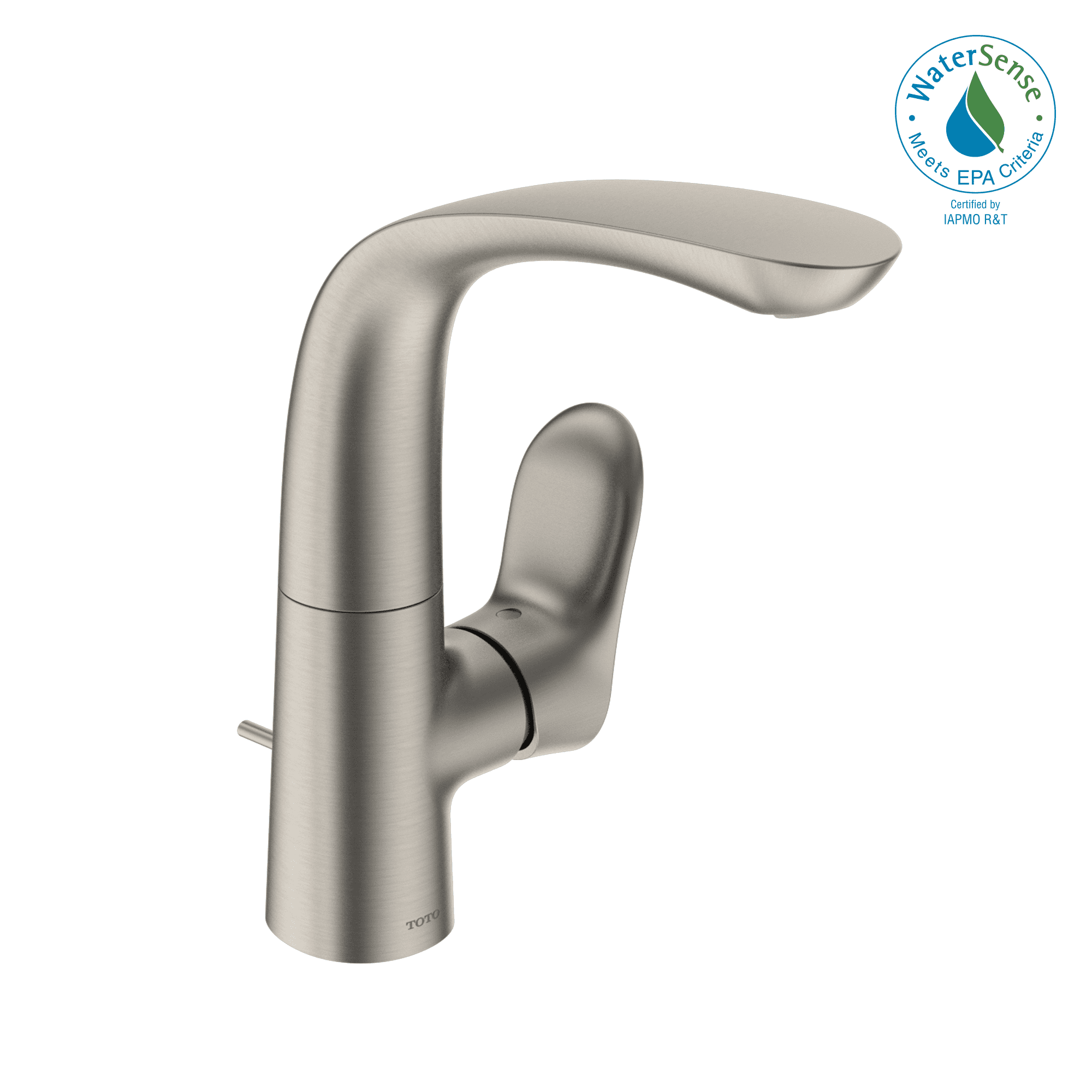 Polished Nickel Single Hole Modern Bathroom Faucet
