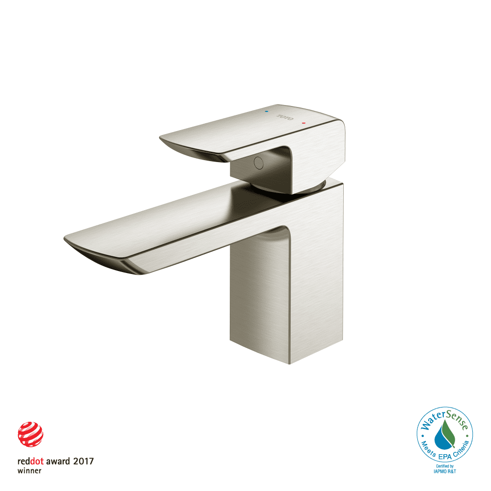 Polished Nickel Single Hole Modern Bathroom Faucet