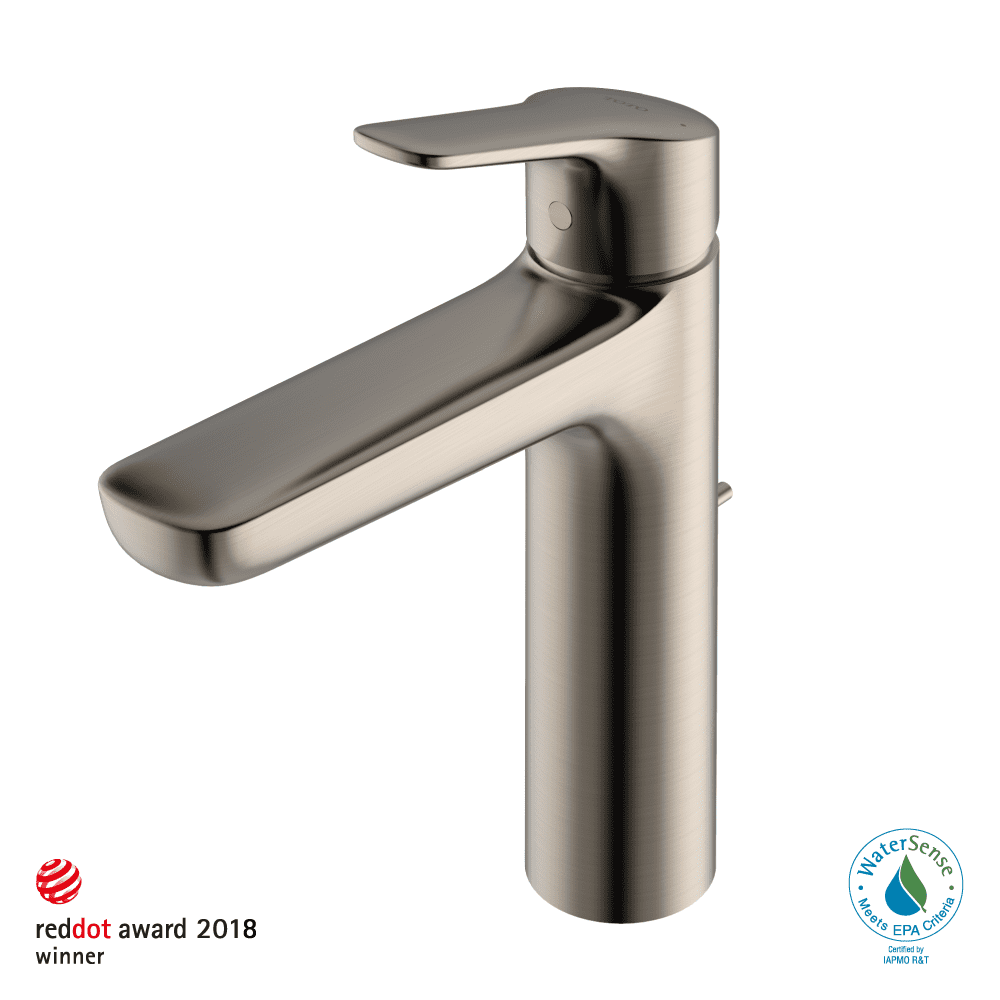 Elegant Polished Nickel 9" Modern Single-Hole Brass Bathroom Faucet