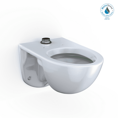 TOTO® TORNADO FLUSH® Commercial Flushometer Wall-Mounted Toilet with CEFIONTECT, Elongated, Cotton White - CT728CUG#01