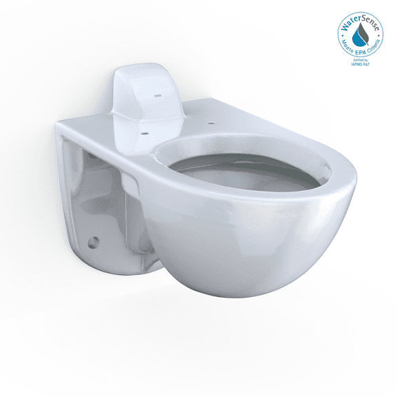 TOTO TORNADO FLUSH Commercial Flushometer Wall-Mounted Toilet, Elongated, Cotton White - CT728CUV#01