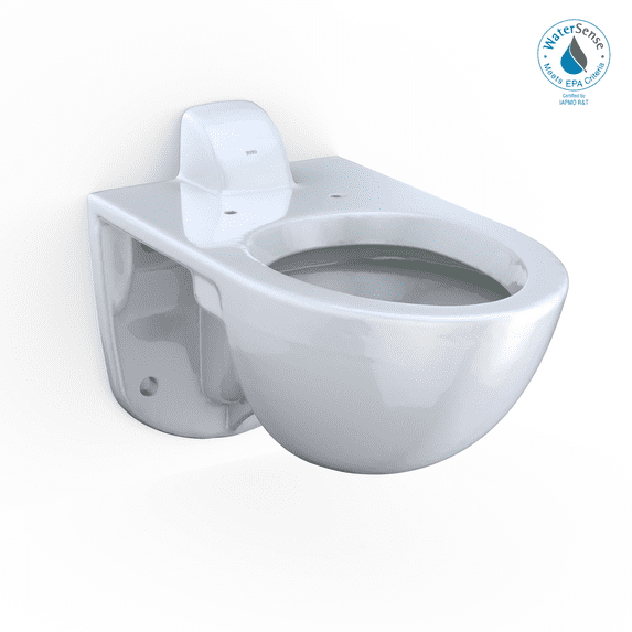 TOTO® TORNADO FLUSH® Commercial Flushometer Wall-Mounted Toilet with CEFIONTECT, Elongated, Cotton White - CT728CUVG#01