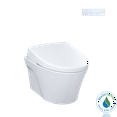 thumbnail image 1 of TOTO® WASHLET®+ AP Wall-Hung Elongated Toilet with S7 Contemporary Bidet Seat and DuoFit® In-Wall 0.9 and 1.28 GPF Dual-Flush Tank System, Matte Silver - CWT4264726CMFG#MS, 1 of 5
