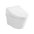 thumbnail image 1 of TOTO® WASHLET®+ AP Wall-Hung Elongated Toilet and WASHLET C5 and DuoFit® In-Wall 0.9 and 1.28 GPF Dual-Flush Tank System, Matte Silver - CWT4263084CMFG#MS, 1 of 5