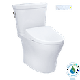 thumbnail image 1 of TOTO® WASHLET®+ Aquia IV® Arc Two-Piece Elongated Dual Flush 1.28 and 0.9 GPF Toilet with S7 Contemporary Bidet Seat, Cotton White - MW4484726CEMFGN#01, 1 of 5