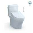 thumbnail image 1 of TOTO® WASHLET®+ Aquia IV® Cube Two-Piece Elongated Dual Flush 1.28 and 0.9 GPF Toilet with C5 Bidet Seat, Cotton White - MW4363084CEMFGN#01, 1 of 5