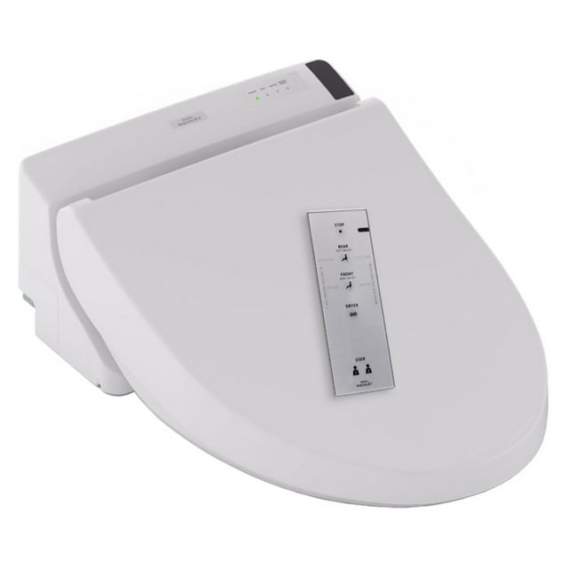 TOTOÂ® WASHLETÂ® C200 Electronic Bidet Toilet Seat with Premist and SoftCloseÂ® Lid, Elongated, Cotton White