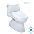 thumbnail image 1 of TOTO® WASHLET®+ Carlyle® II 1G® One-Piece Elongated 1.0 GPF Toilet with Auto Flush WASHLET®+ S7 Contemporary Bidet Seat, Cotton White - MW6144726CUFGA#01, 1 of 5