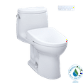 thumbnail image 1 of TOTO® WASHLET®+ UltraMax® II One-Piece Elongated 1.28 GPF Toilet with Auto Flush WASHLET®+ S7 Contemporary Bidet Seat, Cotton White - MW6044726CEFGA#01, 1 of 5