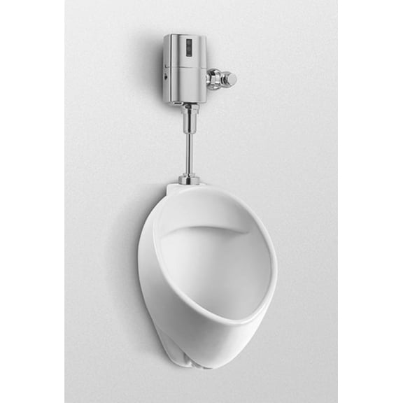 TOTO Wall-Mount ADA Compliant 0.125 GPF Urinal with Top Spud Inlet and CEFIONTECT Glaze, Cotton White - UT105UG#01