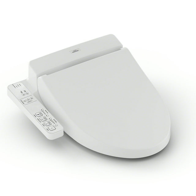 TOTO Washlet A100 Elongated Bidet Toilet Seat, Cotton White - SW2014#01